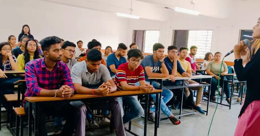 Faculty addressing students during an AK Institute seminar